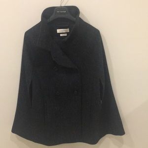 Black herringbone Harris tweed cape